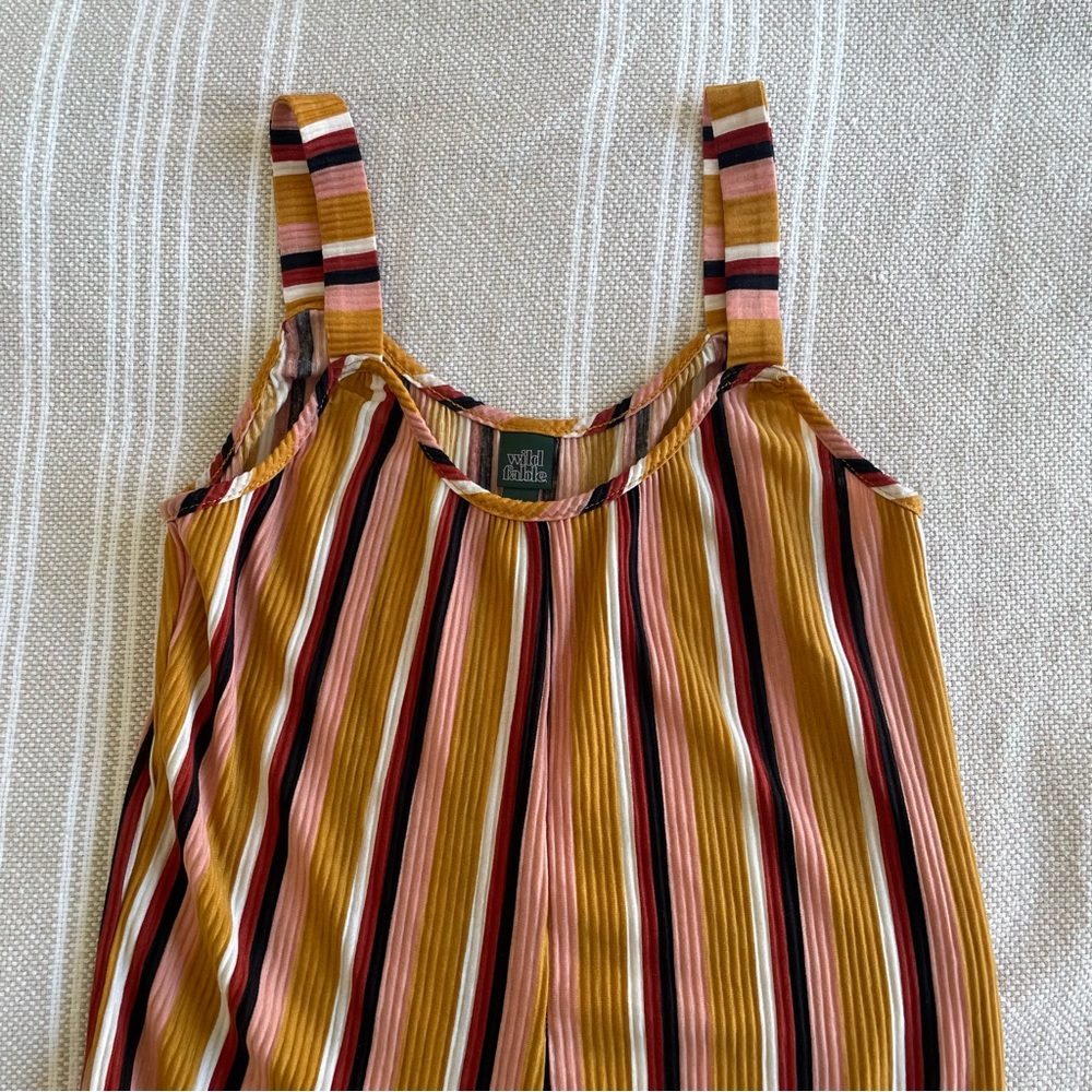 Target Striped Jumpsuit in Mustard, Pink and Black